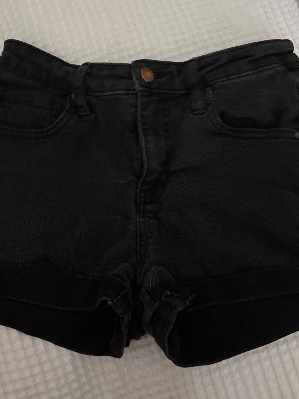 RSQ Black High-Rise Denim Shorts